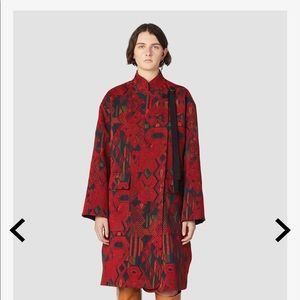 NWT Derek lam 10 Crosby jacquard red coat